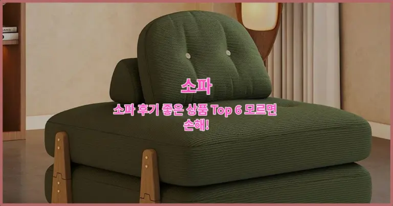 소파 후기 좋은 상품 Top 6 모르면 손해!