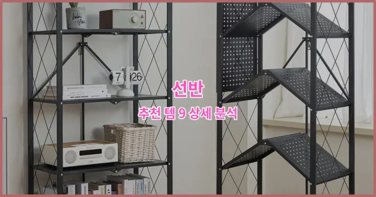 선반 추천 템 9 상세 분석