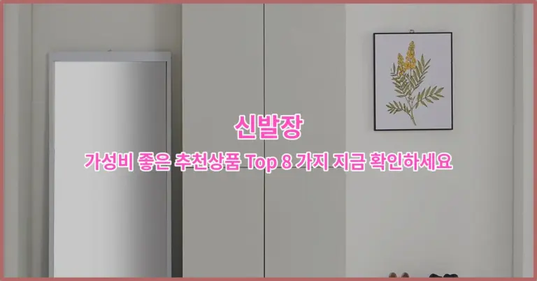 신발장 가성비 좋은 추천상품 Top 8 가지 지금 확인하세요